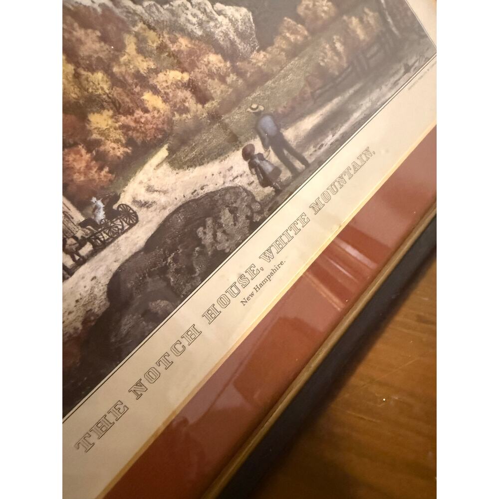 Vintage Lithograph "The Notch House, White Mountain, New Hampshire" 16.75X13.75" - Picture 6 of 9